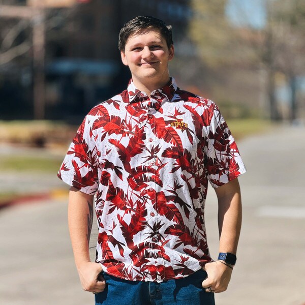 Tommy Bahama I-State Cardinal Sunnyvale Blooms Camp Button Down